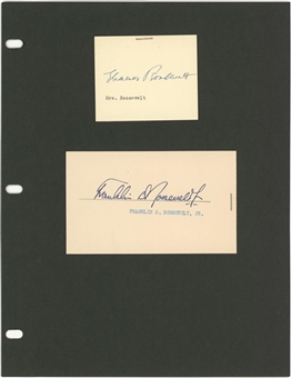 Eleanor Roosevelt and Franklin D Roosevelt Jr Signed Cuts (Beckett)